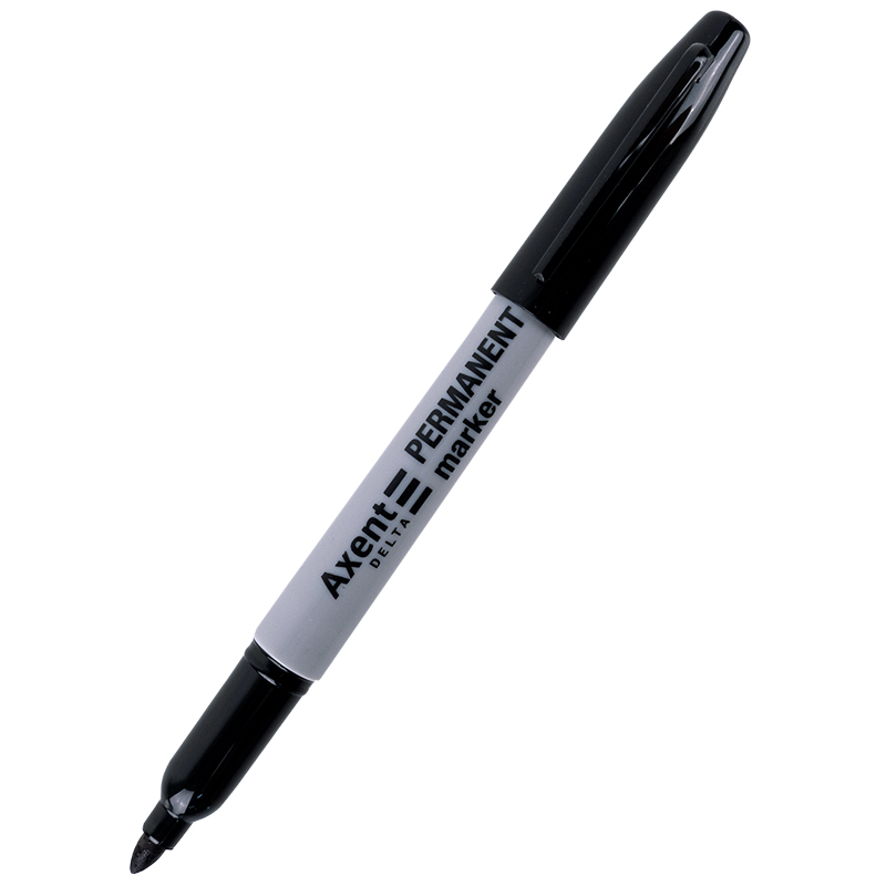 Маркер Axent Permanent D2606-01, 1 мм, круглий чорний